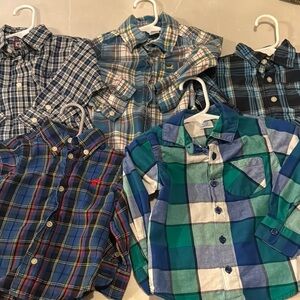 5 18M boys button-up bundle- wrangler, chaps and more